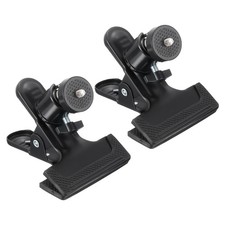 2Pack Tripod Camera Clip Clamp, 1/4" Male Flash Holder Mount with Ball Head