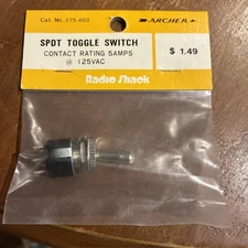 Radio Shack #275-603 SPDT Toggle Switch   NEW
