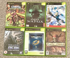 Original Xbox 6 Game Movie Bundle Matrix, LOTR, Pirates of The Caribbean & More