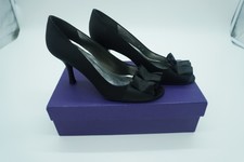 Stuart Weitzman Black Size 8 Open Toe Heels