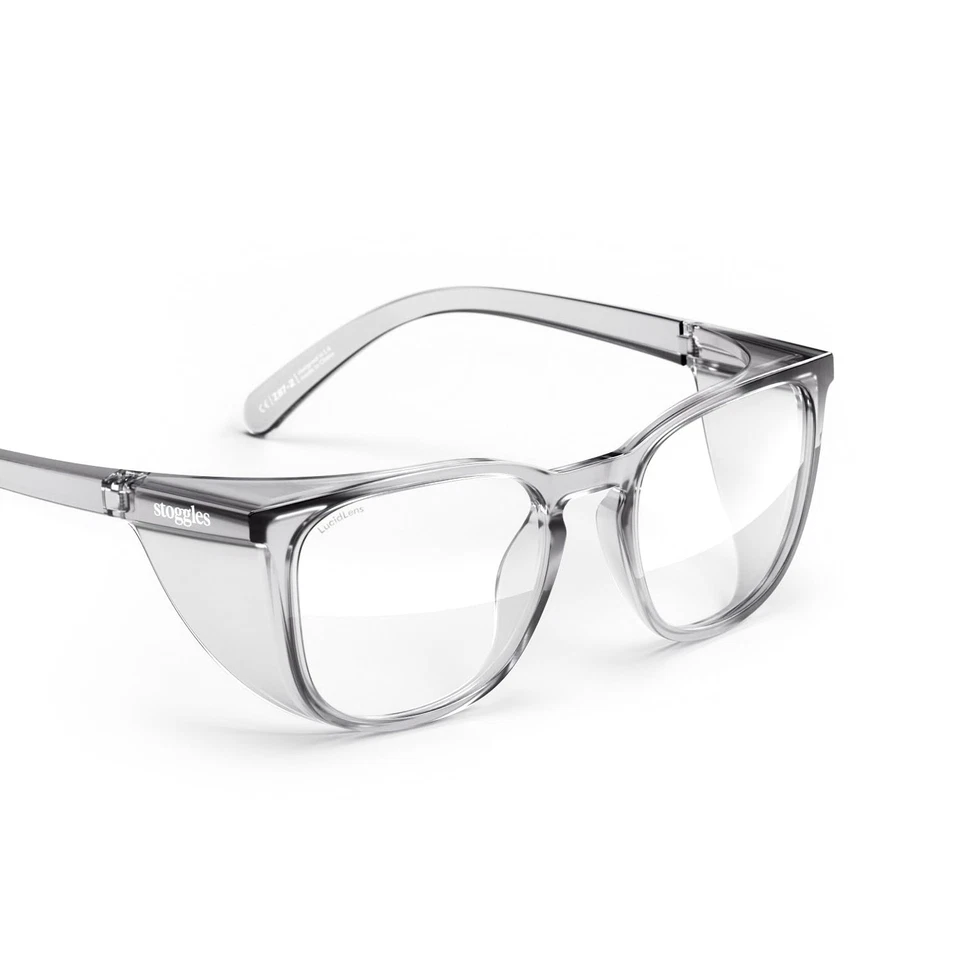 Gafas de seguridad cuadradas Z87.1 ajuste ancho antiniebla UV bloque de luz azul a prueba de arañazos Foto 2 de 4