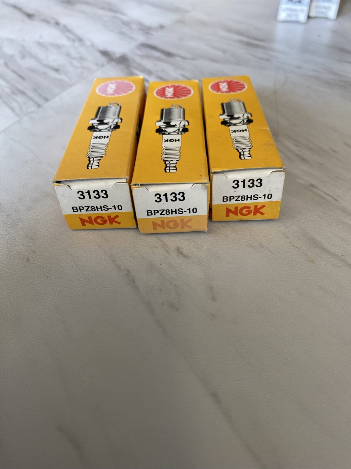 3 NGK 3133 BPZ8HS-10 Standard Marine Spark Plugs NEW Genuine