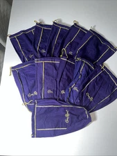 Lot of 11 Crown Royal 12” Purple Drawstring Bags Medium size