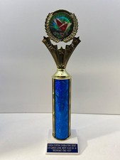 CORNHOLE TROPHY AWARD 13" FREE CUSTOM ENGRAVING "Support the Vet"