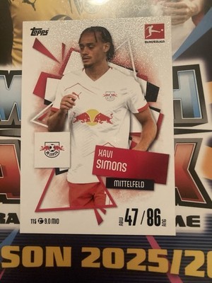 Match Attax Bundesliga 25/26 Nr.115 Xavi Simons RB Leipzig