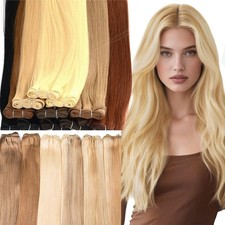 Weave Sew In Weft Human Hair Extensions Remy Brazilian Hair Weft Full Head 100g