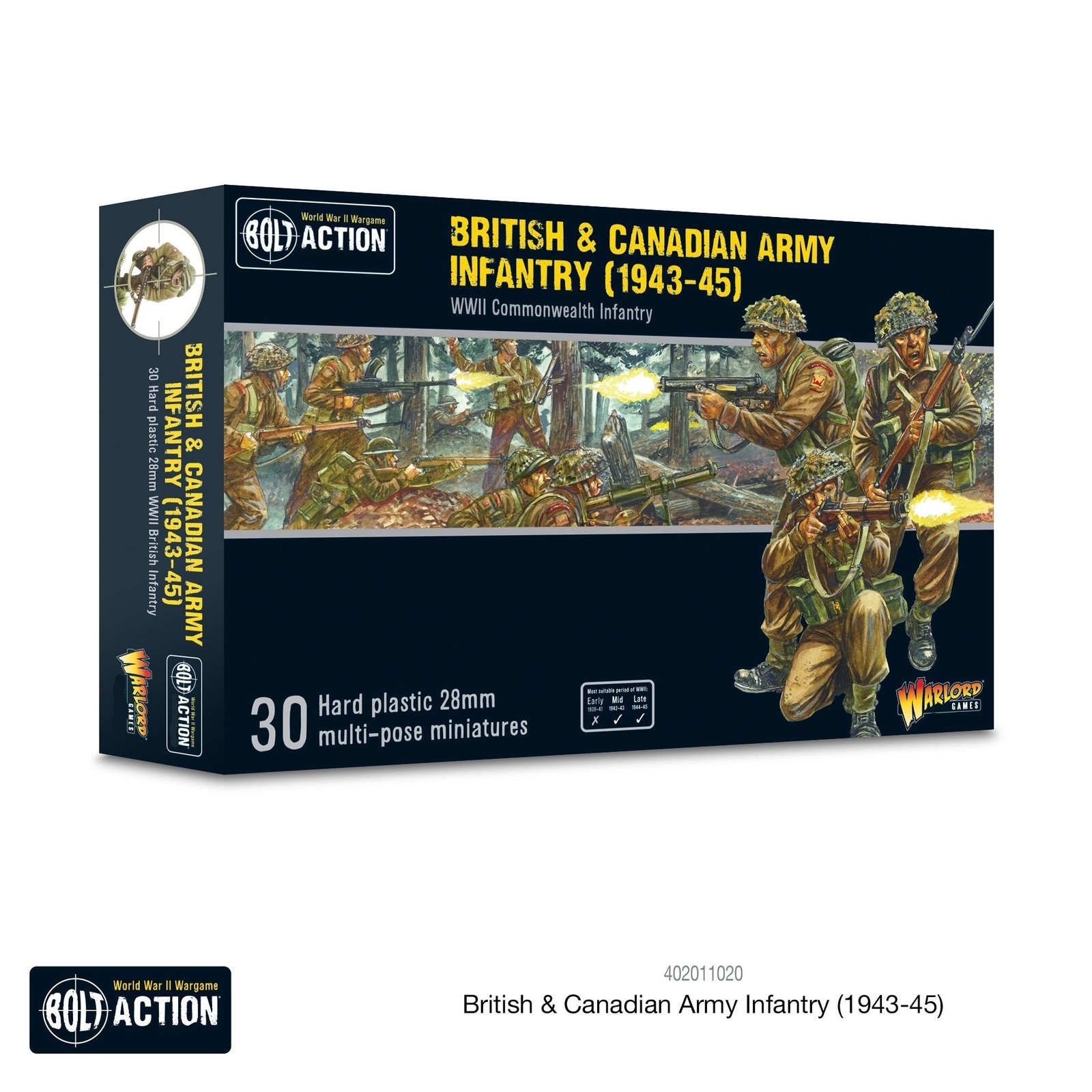 Warlord Games Bolt Action 402011020 British - Canadian Army Infantry 1943-45 11390₽