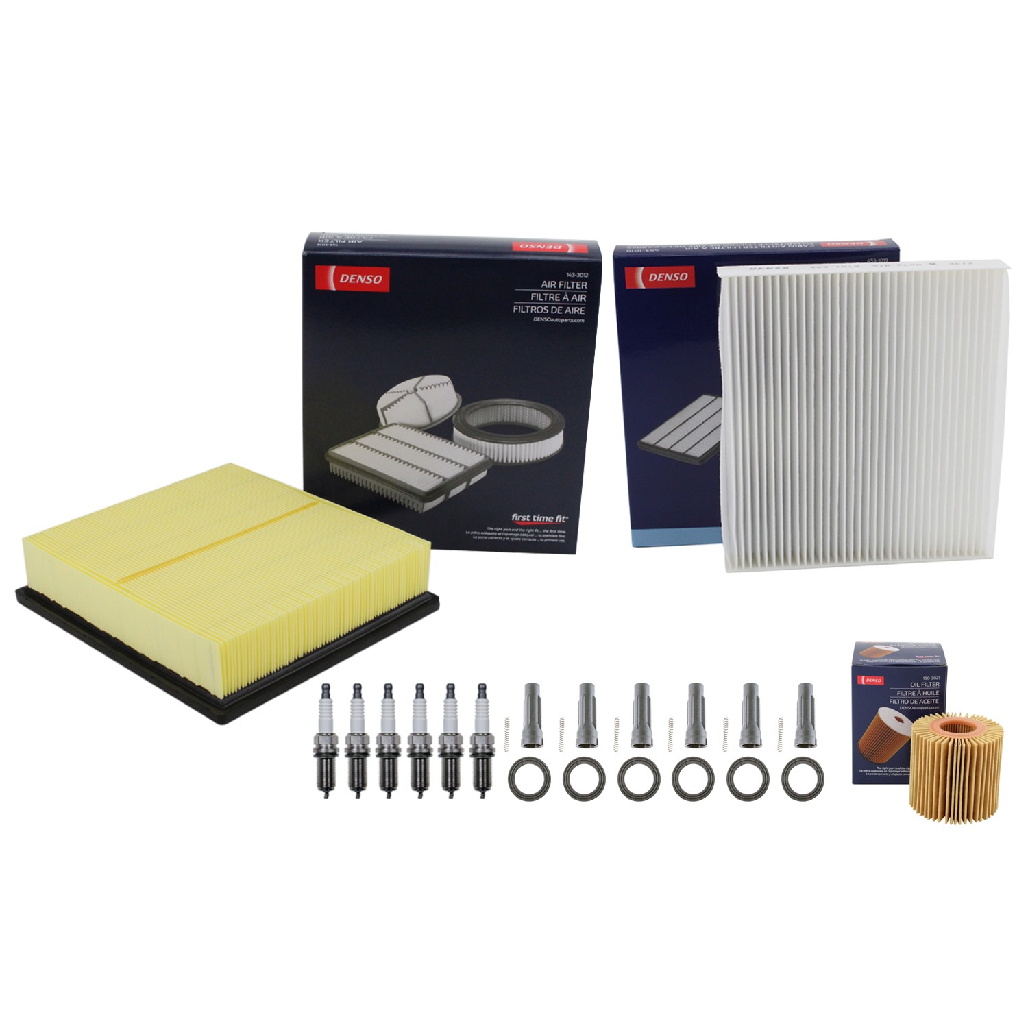 Denso Tune Up Kit 6 Spark Plugs  Boots Kit for Camry RX350 Sienna 3.5L V6 2GRFE