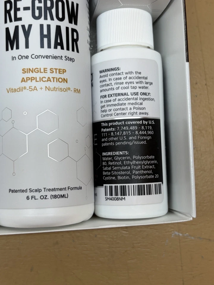 Nuevo sistema de re-crecimiento del cabello ScalpMed para hombres Vitadil-5A kit kit de re-crecimiento caducidad 22/02 Foto 3 de 4