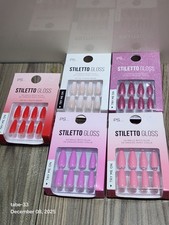 Womens PsPrimark Stiletto Gloss False Nails Stick On Press On Full Cover wt Glue
