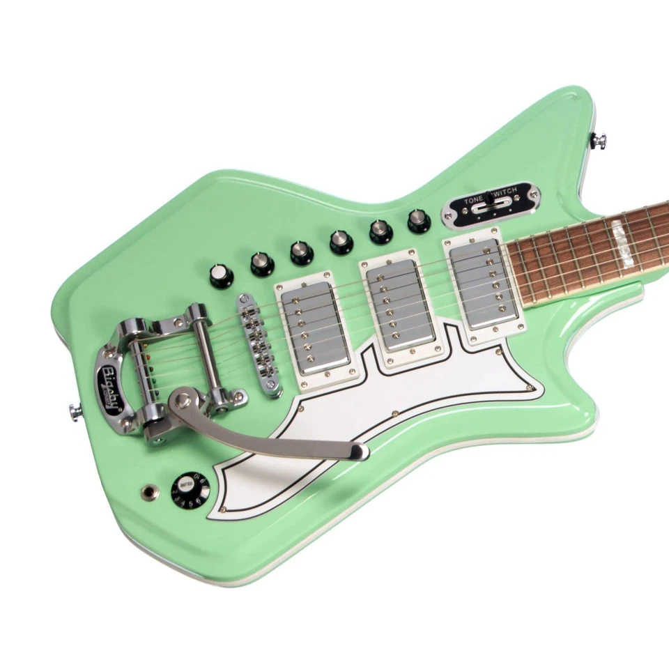 Airline Guitars '59 3P DLX - Seafoam Green - Vintage Reissue Offset Electric NEW - Image 2 of 4