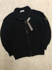 Stone Island Strickjacke Strickpullover mit Reißverschluss Schwarz Größe L Neu