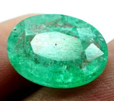 5.80 Ct Natural Muzo Colombian Oval Cut Emerald A Certified Loose Gemstone