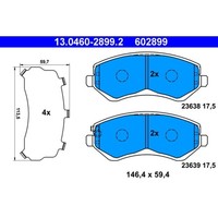 Bremsbelagsatz Scheibenbremse ATE 13.0460-2899.2 FüR Chrysler Jeep Voyager IV