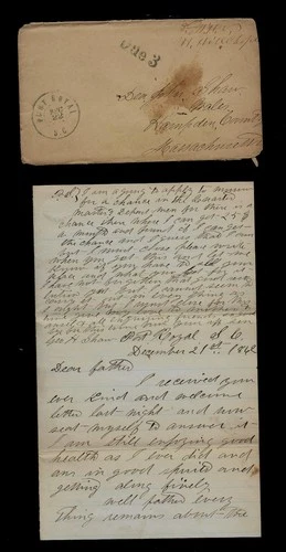 CIVIL WAR LETTER - 3rd NH Infantry - Port Royal, SC - Express Box from Home !