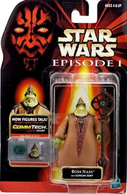 BOSS NASS & COMMTECH CHIP STAR WARS THE PHANTOM MENACE 1999 EPISODE I HASBRO
