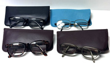 Vintage Current  Antique Eyeglasses Mixed Lot Of 4 Glass Frames  4 Cases