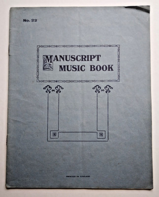 Handschrift Notenbuch Nr. 22. Vintage. Anzeigen. halbe leere Hälfte gebraucht in Bleistift