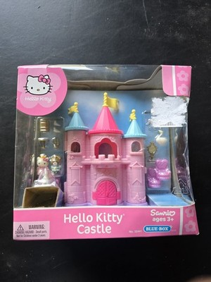 NISB New Blue-Box Hello Kitty Castle Toy Playset 14-Piece 32441 + Bonus
