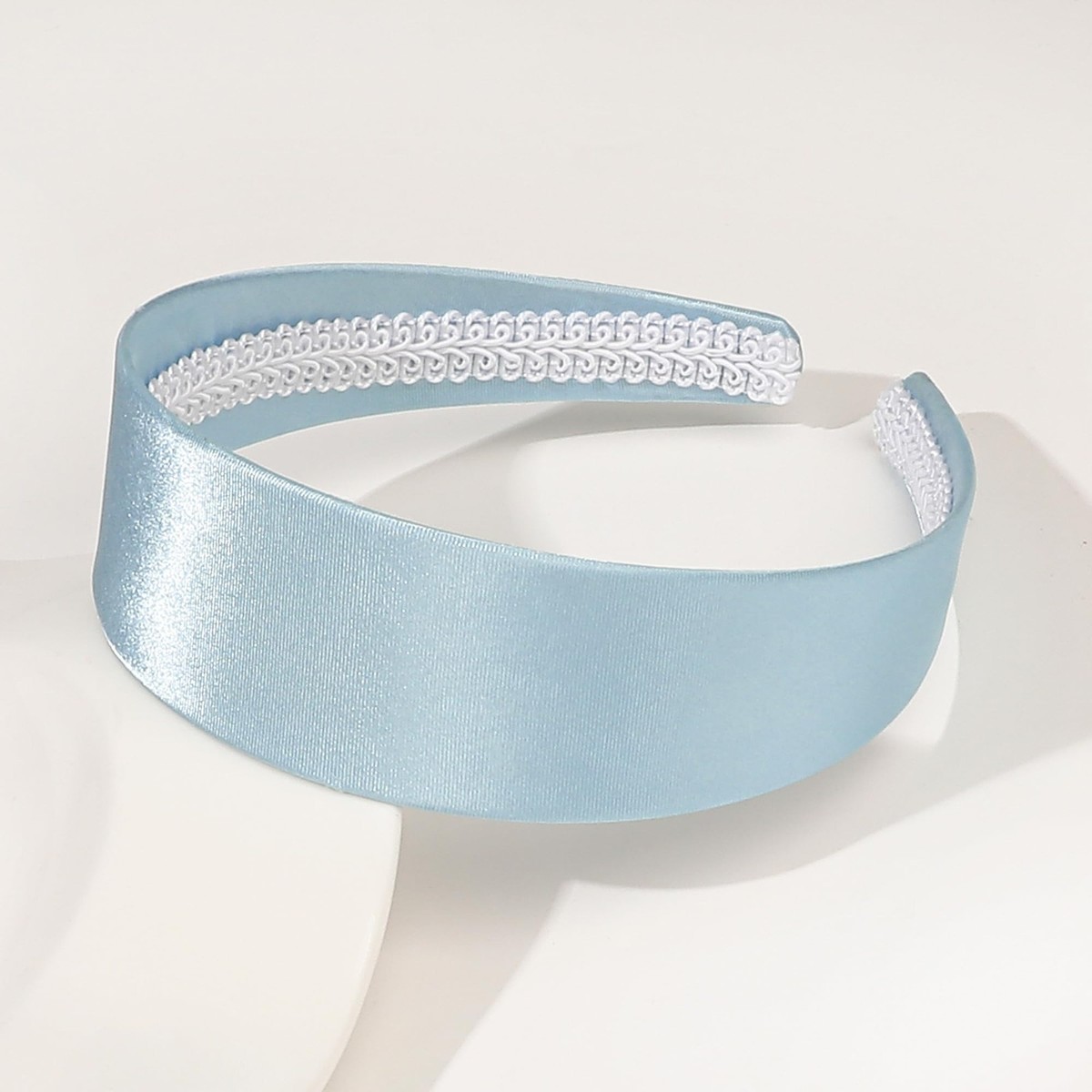 CC Light Blue Padded Headband Soft Pink Knotted Headband, Solid Color Headband, Summer Top  main image 3