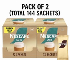 Nescafe Latte Coffee Instant Smooth Drink Add Water  Sachets Pack Of 2 X 72x18g