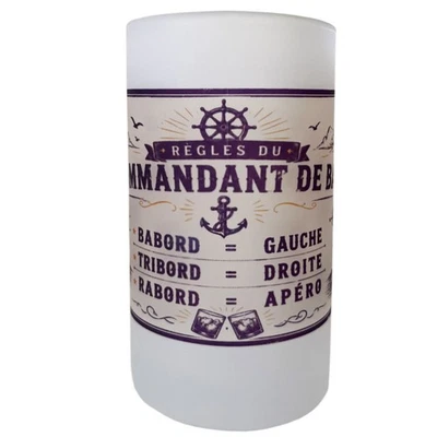 Chope bière humour marin 480 ml style vintage commandant de bar - Photo 1/3