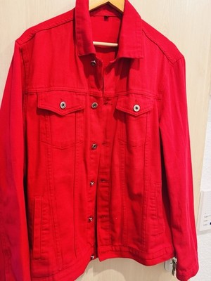 carhartt Jeansjacke Gr M weinrot Trucker Jacket Jacke Herren Work in Progress 