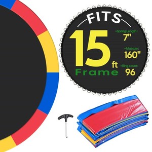 Yescom Trampoline Mat & Pad Replacement Kit  96V-Ring Fit 15ft Trampoline Frame
