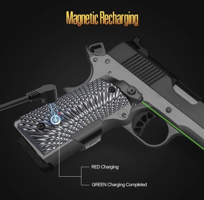 DARKFANG Compact/Full Size 1911 Laser Grip With Ambi Safety Cut, G10 1911 Laser