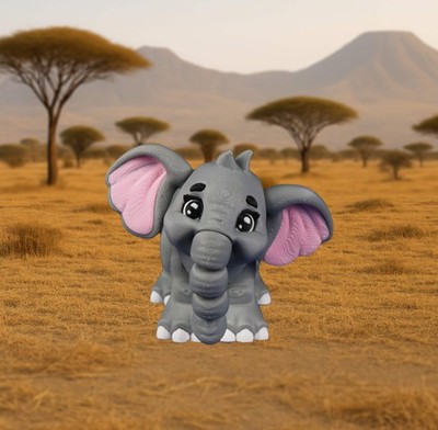   Articulated Elephant   Poseable Desk Decor in Three Sizes