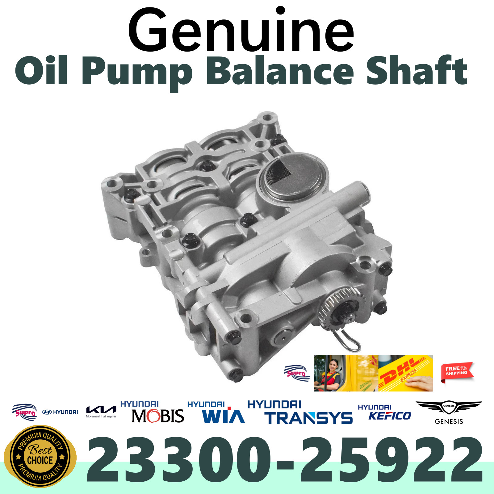 GENUINE OEM| Hyundai KIA Engine Oil Pump Balance Shaft Forte Optima 2330025922