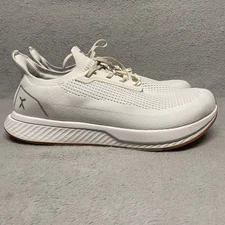Flux Adapt Runner Mens 13 White Knit Gum Sole Gym Running Athletic Sneaker