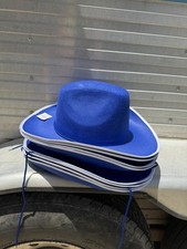 New Blue Cowboy Party Hats Set Of 8