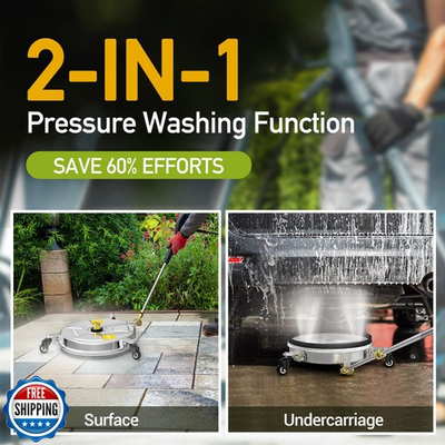 #ad EVEAGE 13quot; Surface Cleaner and Undercarriage Pressure Washer Attachment 2 in... $189.99