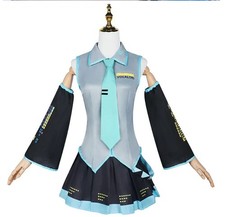 Hatsune Miku Cosplay Costume Vocaloid Vocaloid Blue Full Set for Events Hallow