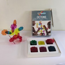 Galt Toys Octons Vintage 73 Construction Octagonal Shape Set Box 48 + Exrtas