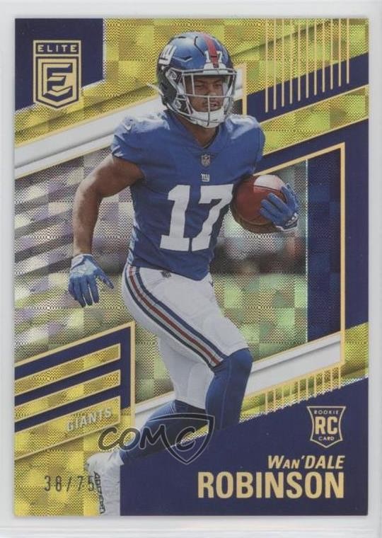 2022 Panini Donruss Elite Rookies Yellow 38/75 Wan'Dale Robinson Rookie RC s1i
