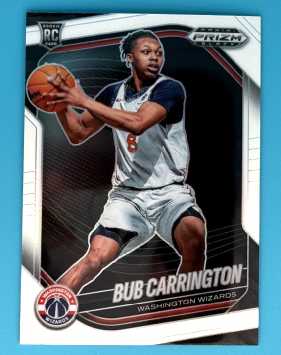Bub Carrington (RC, /175) 2024 Panini Prizm Black - White Prizm #92