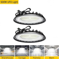 2Pack 500W UFO Led High Bay Light Industrial Commercial Warehouse Led Shop Light