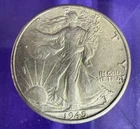 1945 D Walking Liberty Half Dollar United States Silver Coin