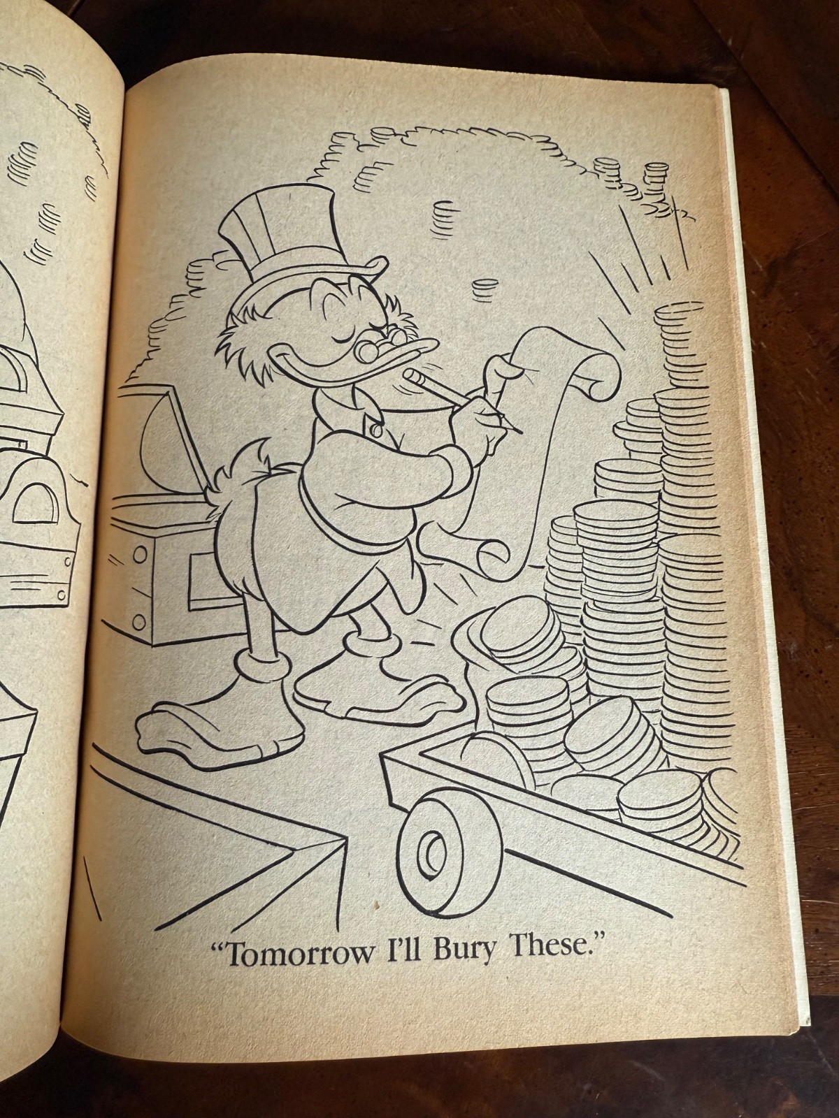 4 DIFF vintage DISNEY unused COLORING BOOKS mickey DONALD DUCK uncle scrooge