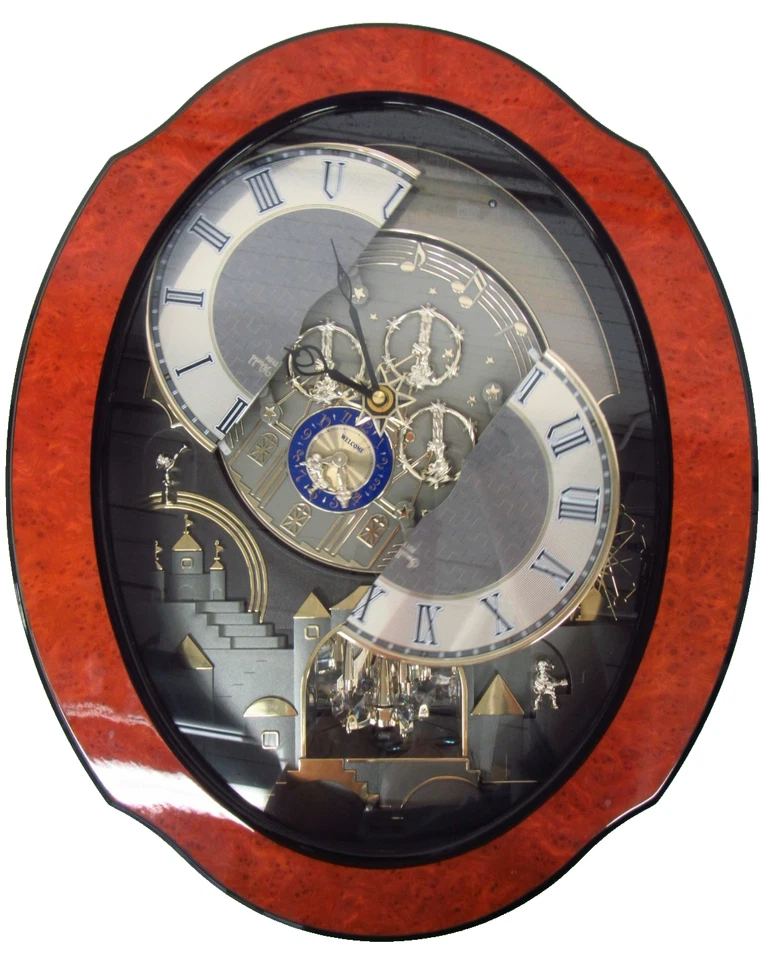 Reloj de Pared Rhythm Small World Timecracker Ultra 2 Movimiento Mágico Musical 4MH797 Foto 3 de 4