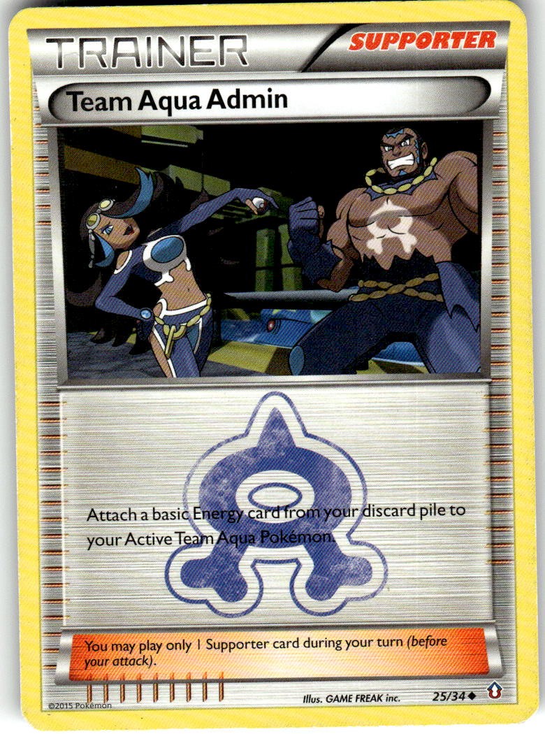 Team Aqua Admin Uncommon Double Crisis 25/34 LP