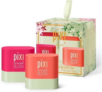 Pixi Beauty On-the-Glow Mini Blush Duo Holiday Ornament Geschenkset | 2X Petite