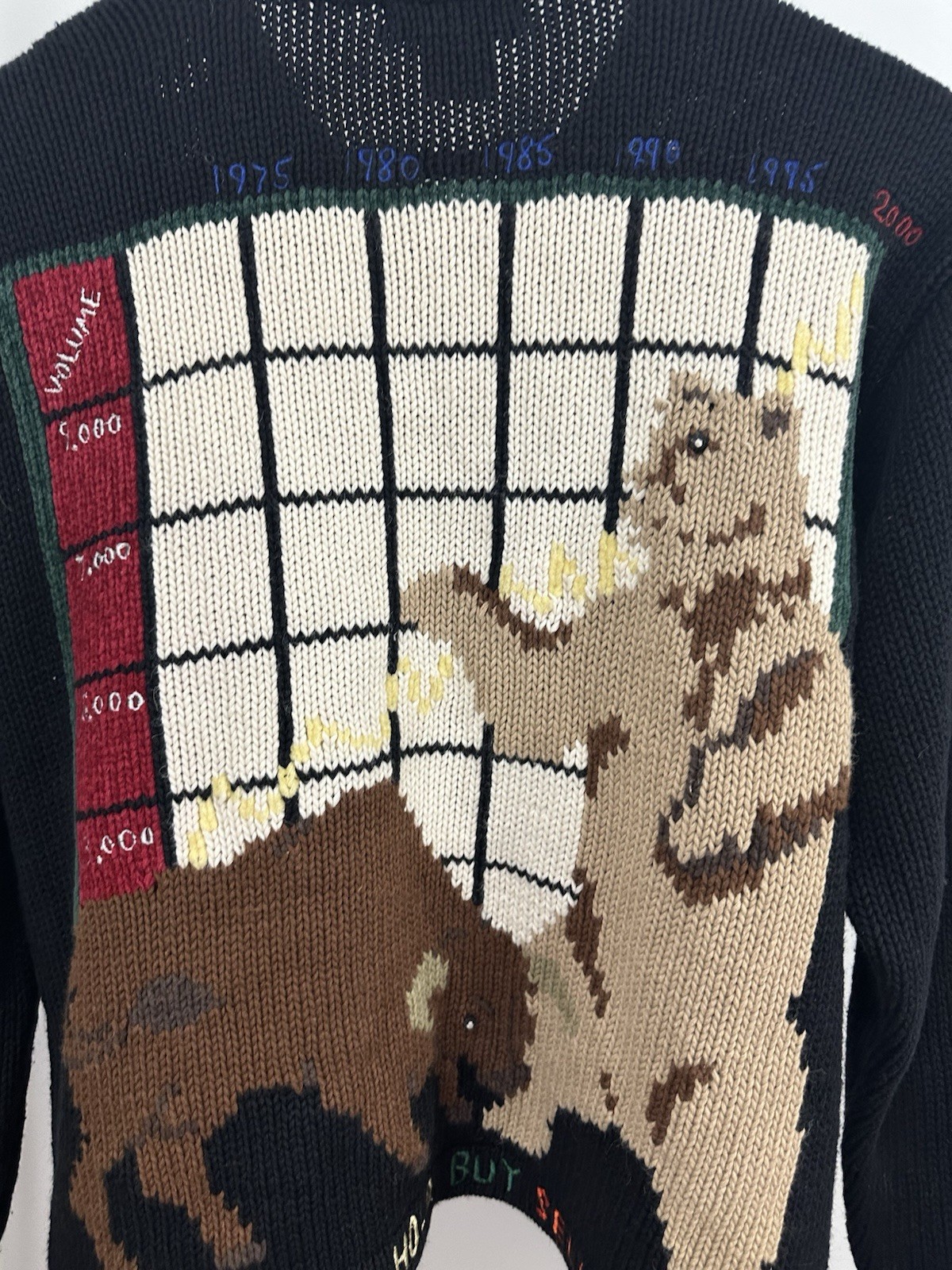 VTG Stock Crypto Market Bull Bear Sell Buy Hold S&P Nasdaq Knit Cardigan L image 3