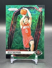 Reed Sheppard 2024-25 Panini Prizm #268 Choice Green Rookie card RC #8/8 ROCKETS