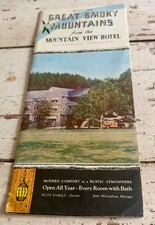 Vintage pamphlet Great Smoky Mountains Mountain View Hotel Nostalgic information