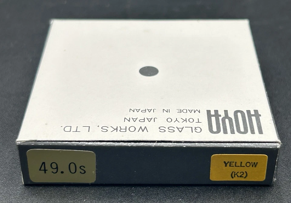 HOYA 49mm Y [K2] Yellow Filter Lens with Case Made in Japan - Image 3 of 4