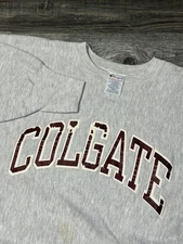 Vintage 90's Champion Reverse Weave Colgate Crew Neck Sweatshirt XL
