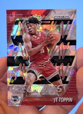 2025-26 Panini Prizm New Recruits JT Toppin #16 Red Ice NIL Texas Tech